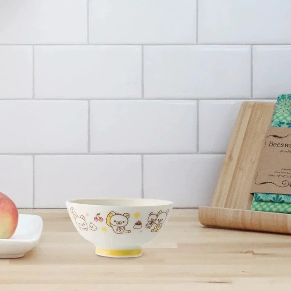 New 4" Rilakkuma Ceramic Rice Bowl - Picture 9 of 10